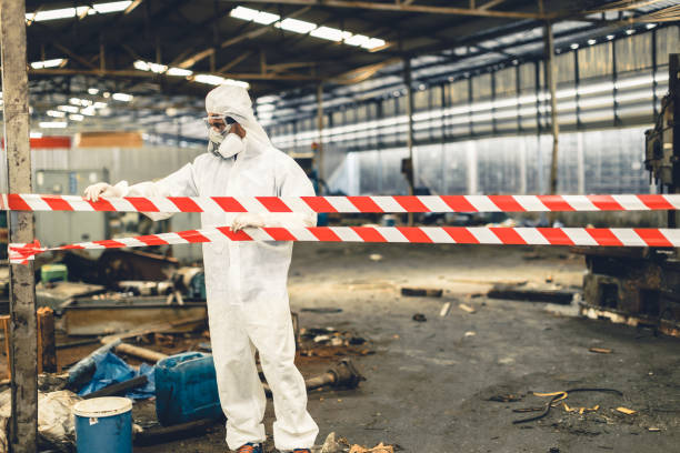 Professional Sewage Cleanup technician working in Cedarhurst, NY